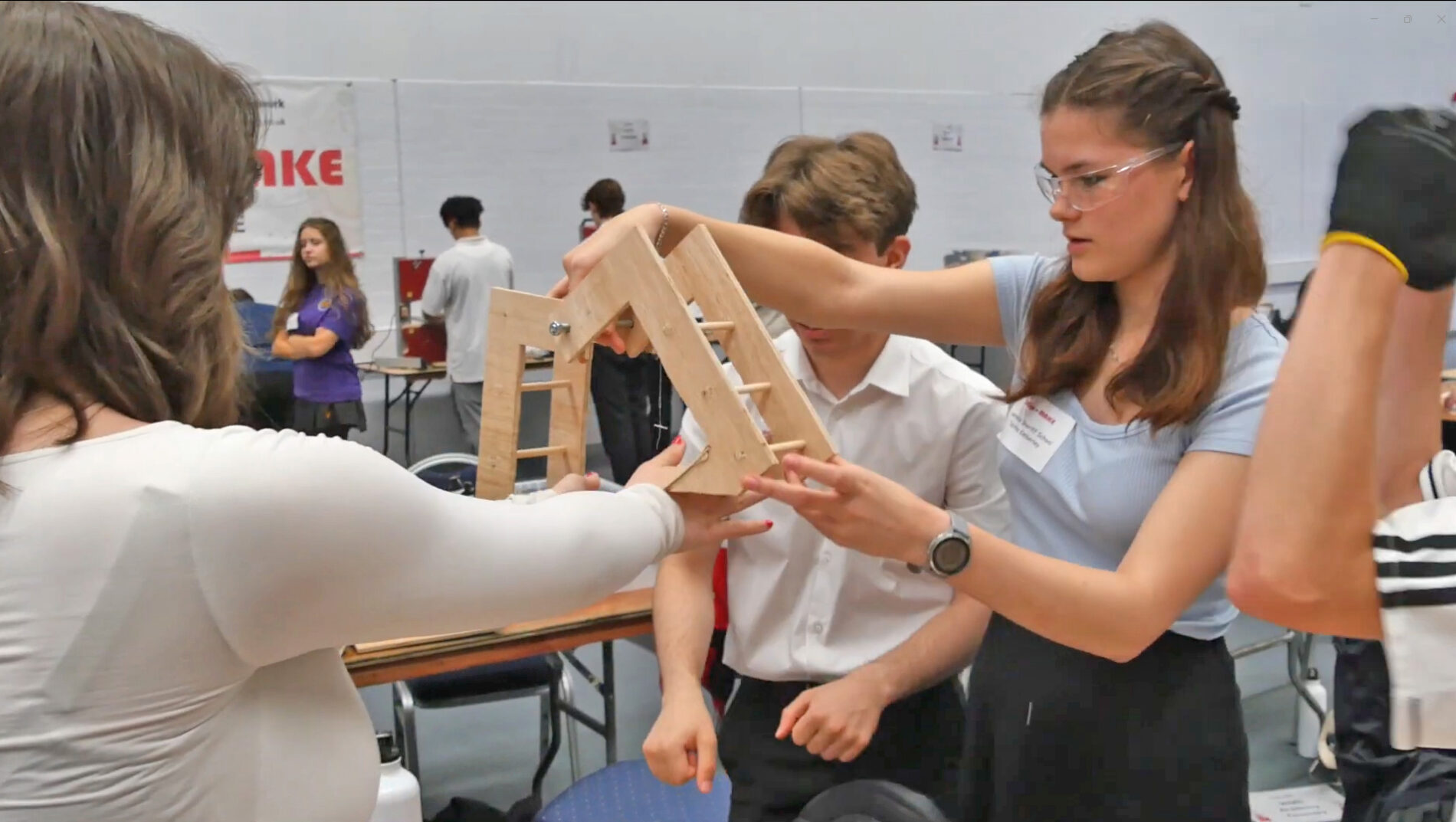 Image of students during the Design & Make  challenge