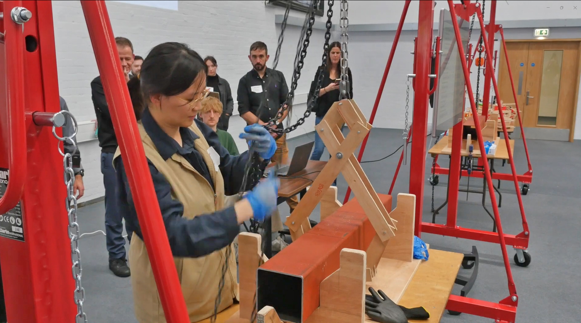 Image of Design & Make challenge structure in progress