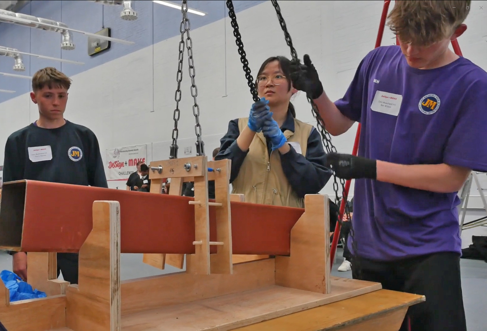 Image of Design & Make challenge structure in action