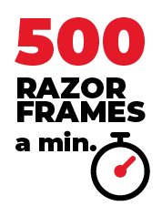 500 Razor frames a minute